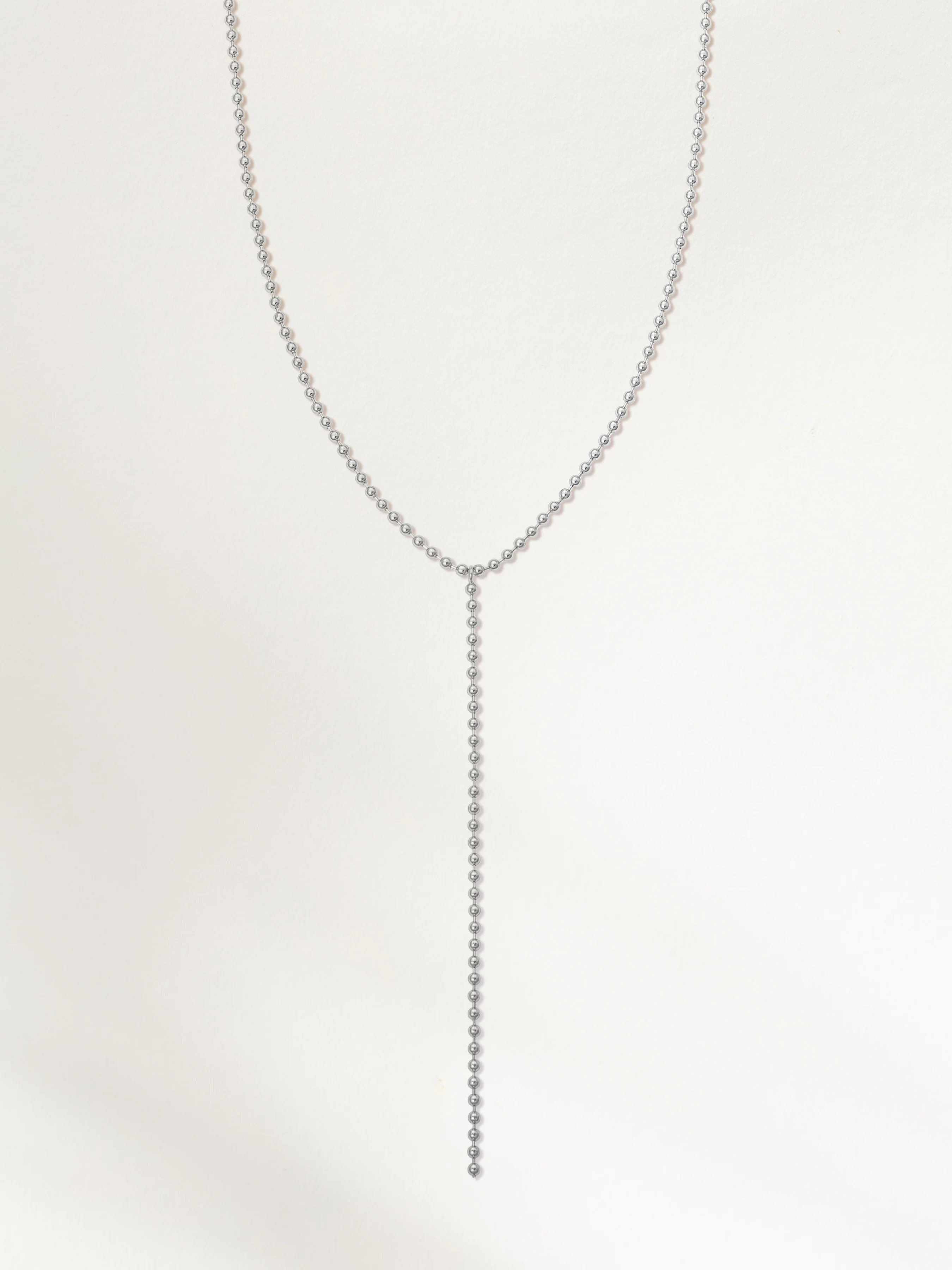 Ball Chain Lariat Necklace - Image 4