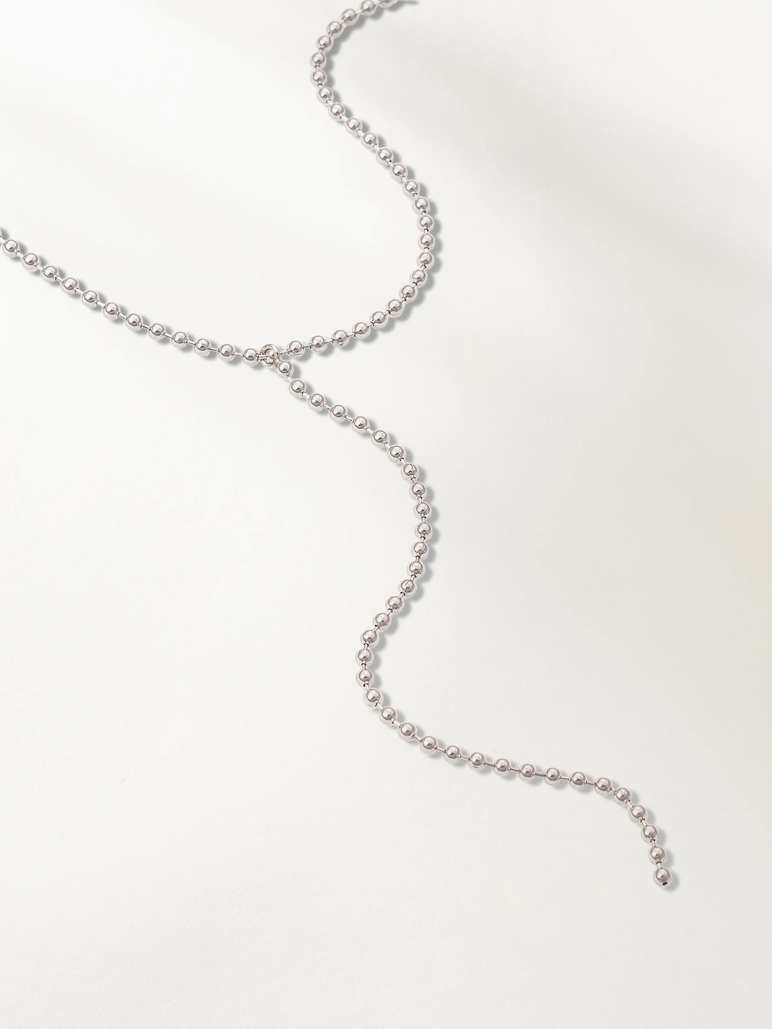 Ball Chain Lariat Necklace - Image 6