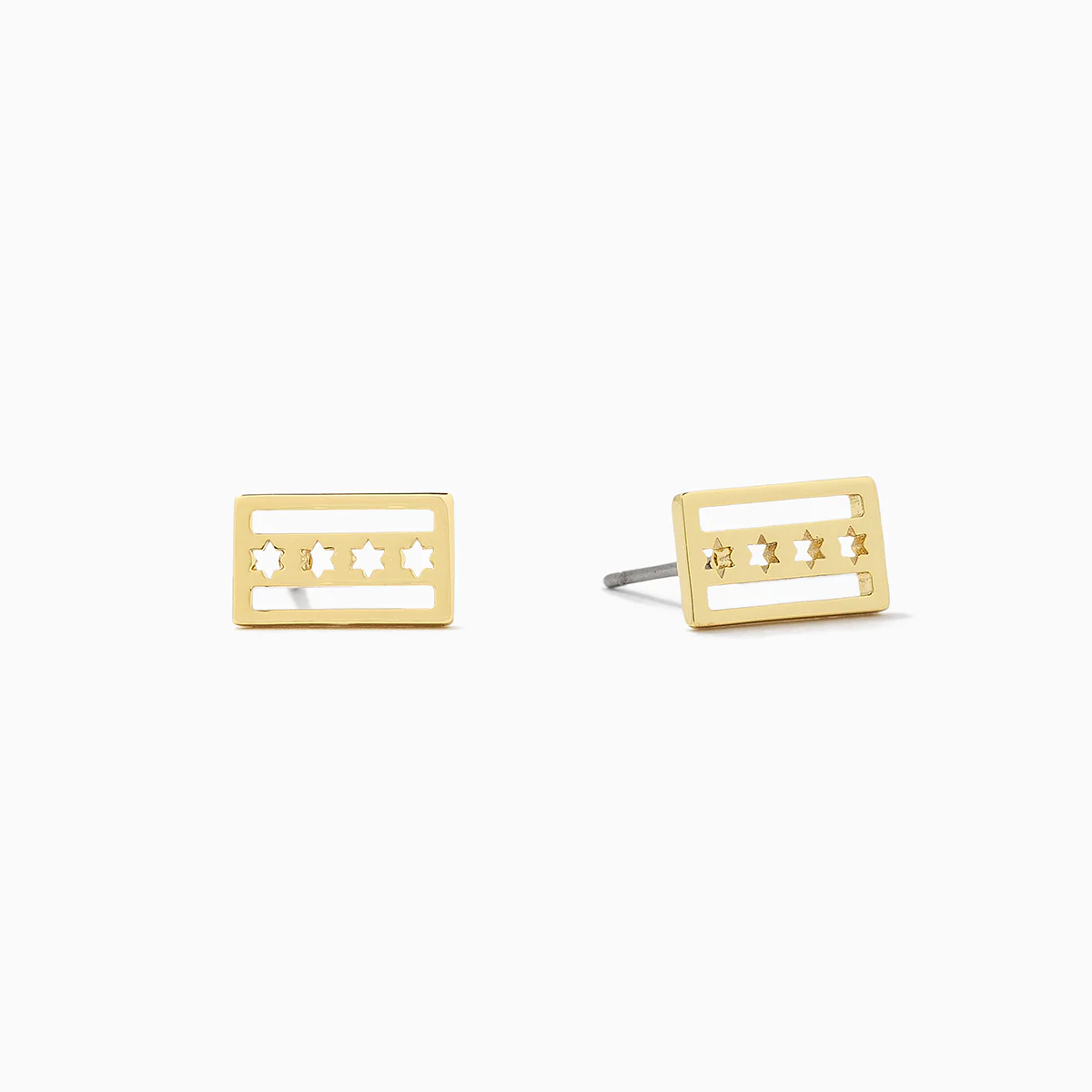 Chicago Flag Stud Earrings - Image 3