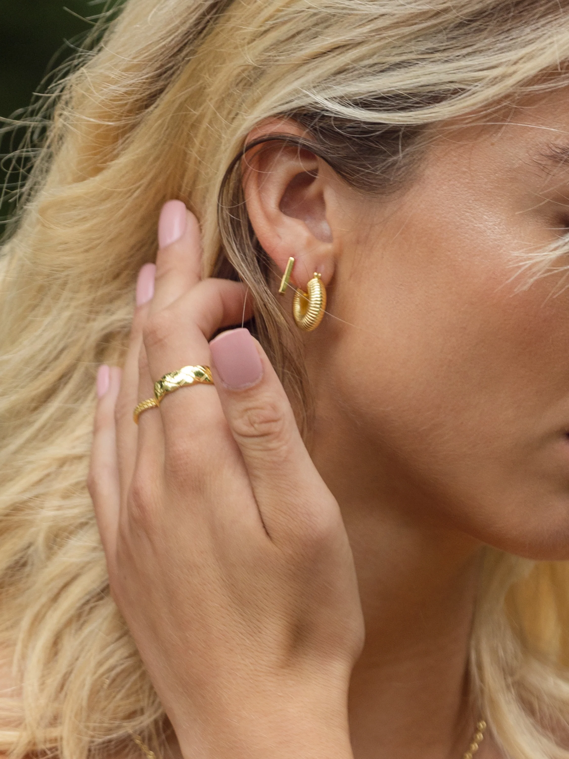 Vermeil Class Act Huggie Earrings - Image 6