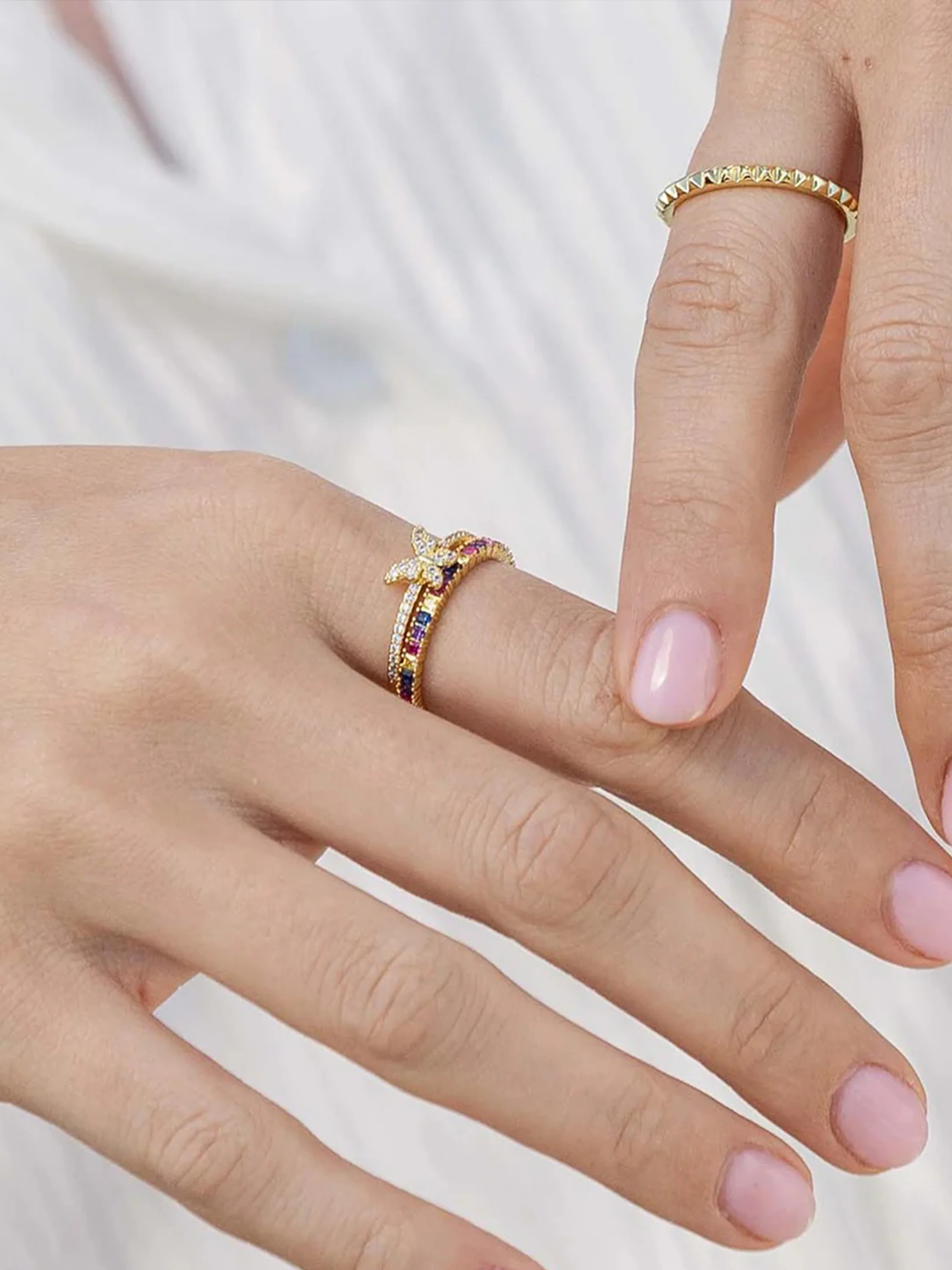 Colorful Baguette Ring - Image 3