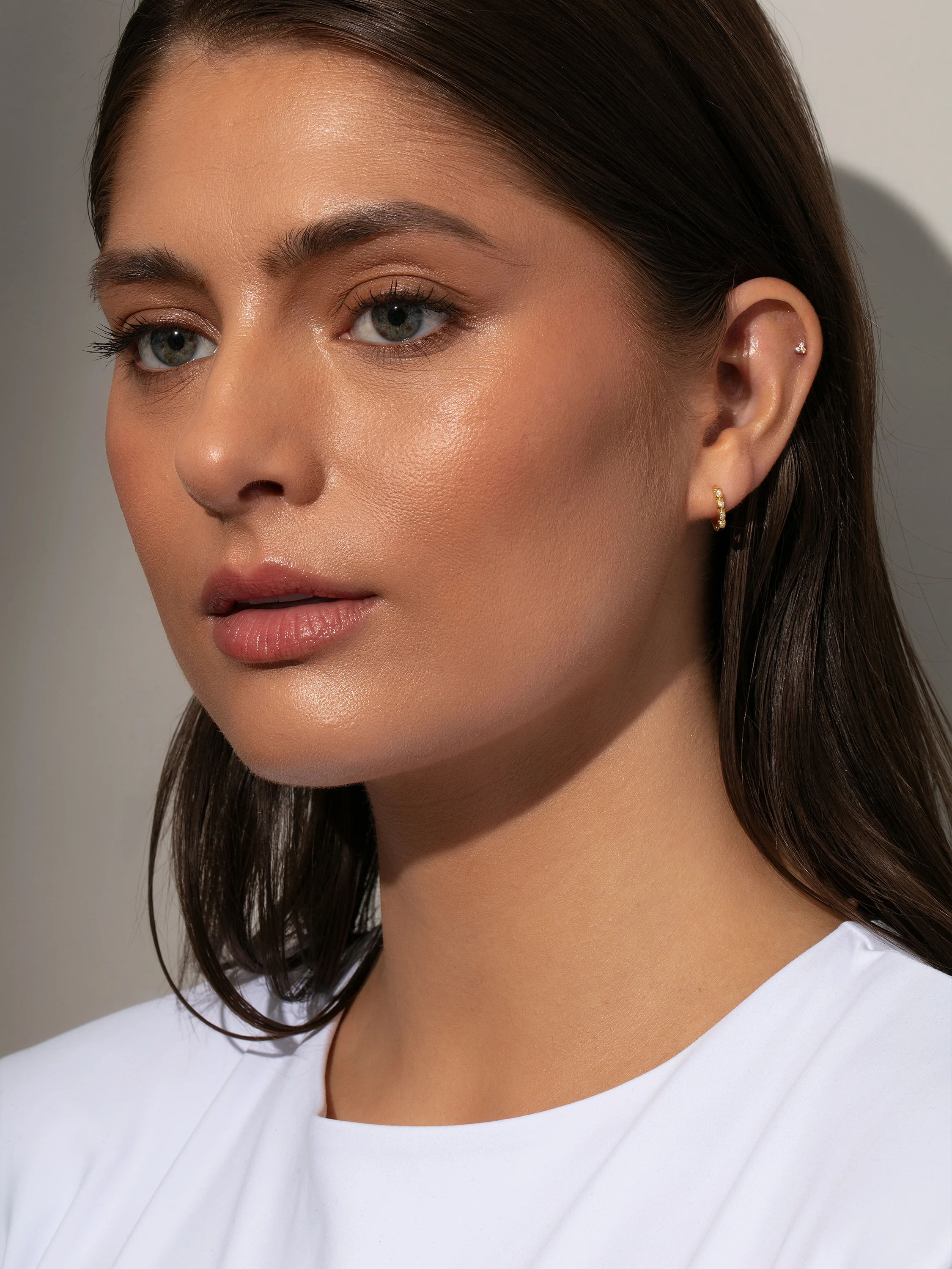 Vermeil Diamond Pavé Huggies - Image 5