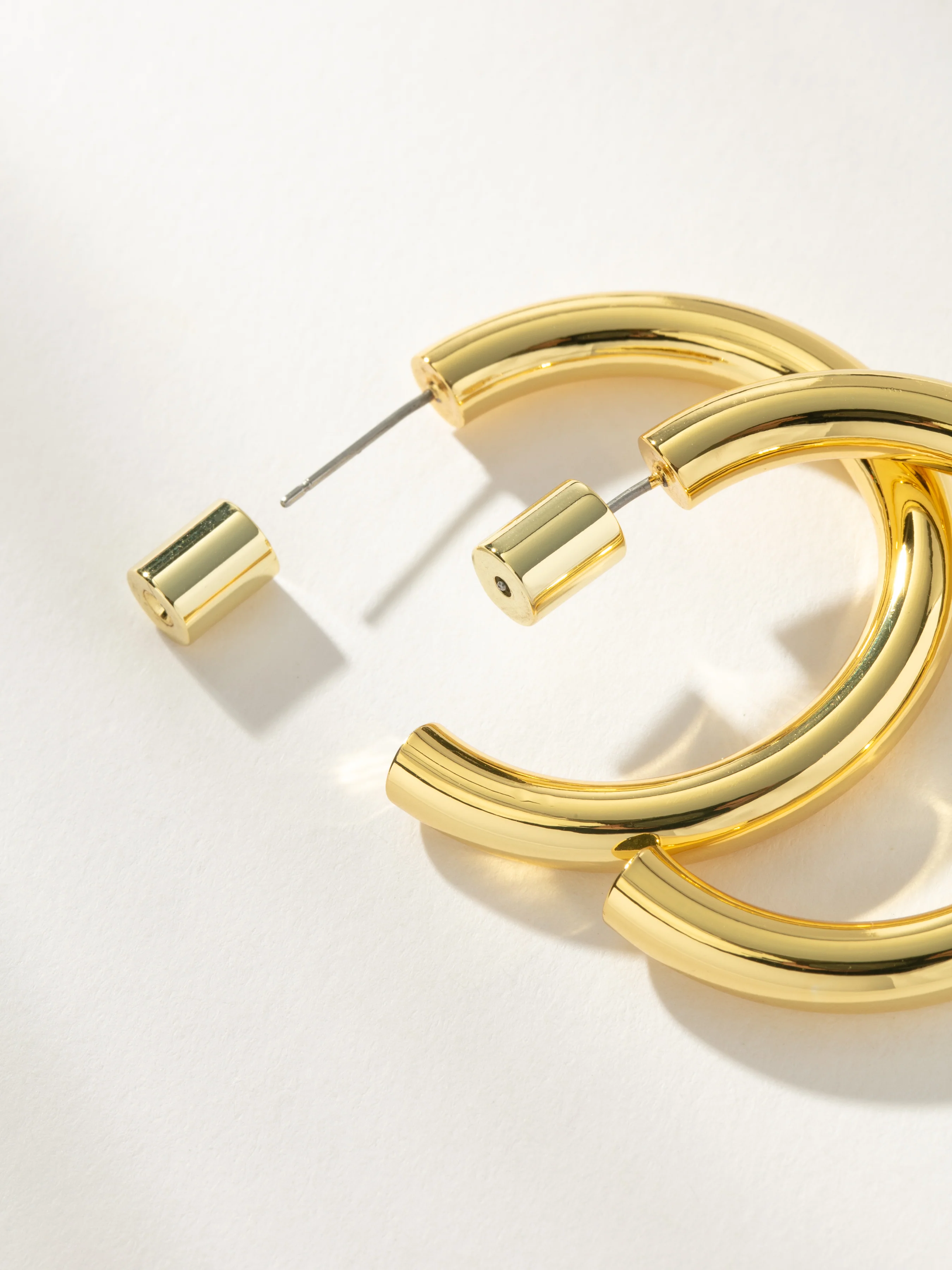 Effortless Tube Hoop Earrings - Image 3