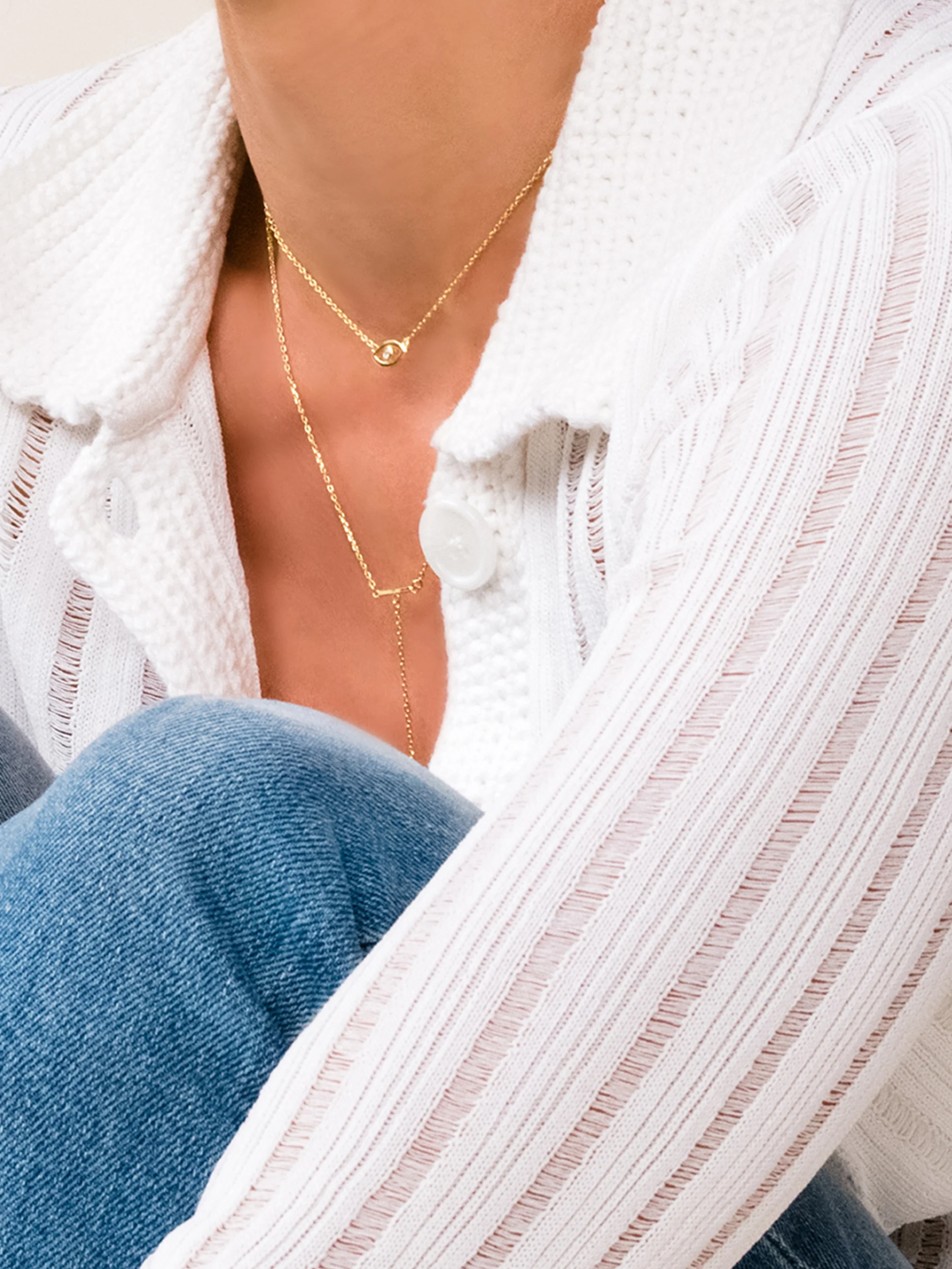 Vermeil Evil Eye Necklace - Image 5