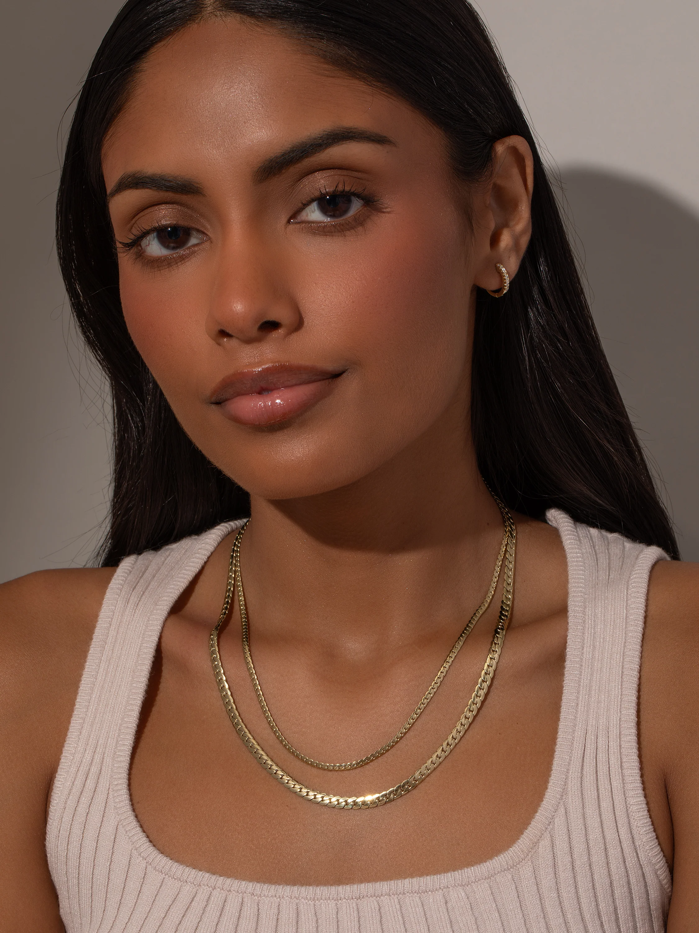 Layered Statement Chain Necklace - Image 3