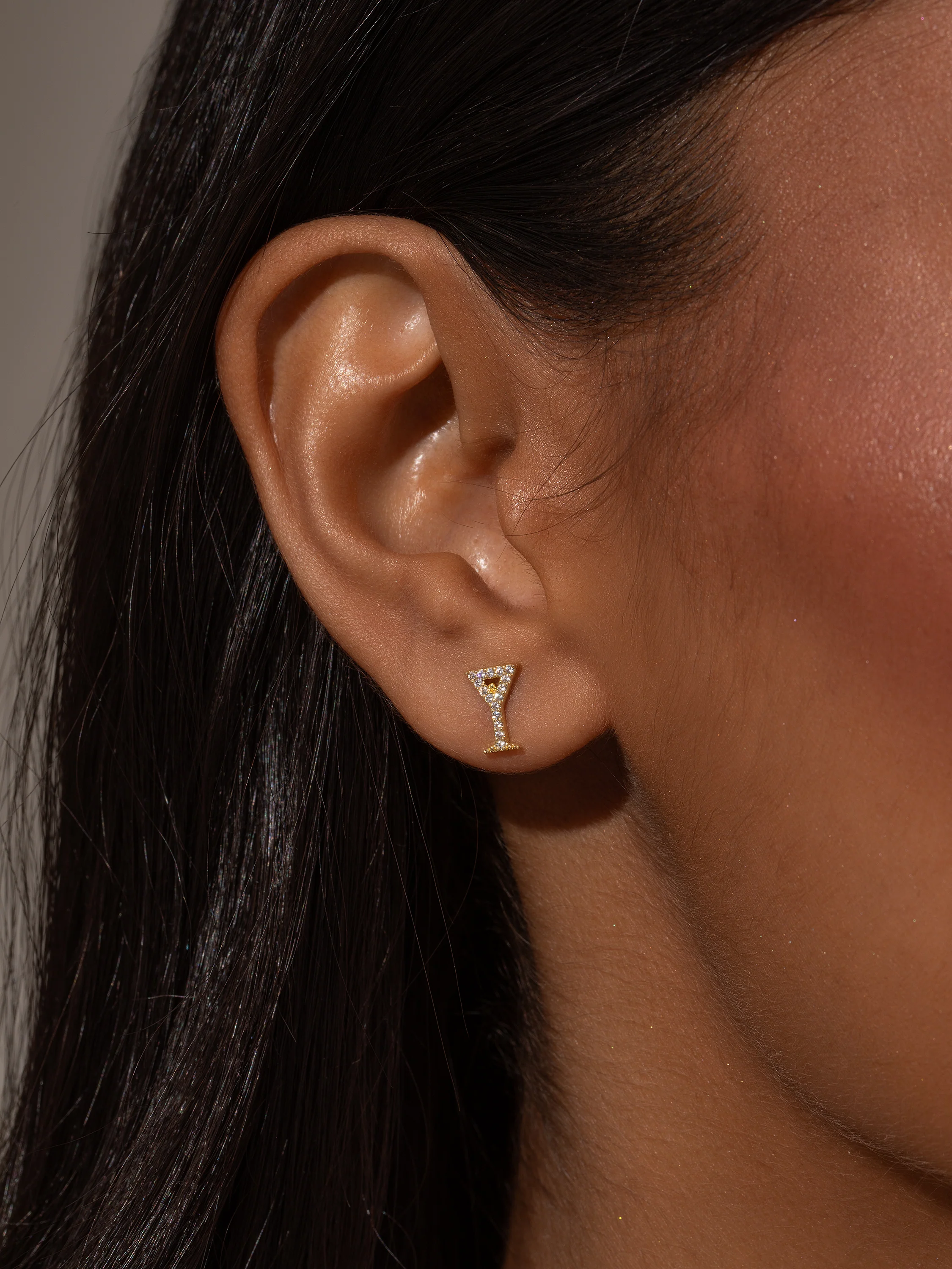 Martini Stud Earrings - Image 3