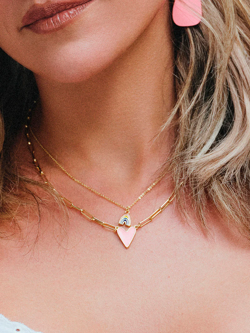 Mini Rainbow Pendant Necklace - Image 4