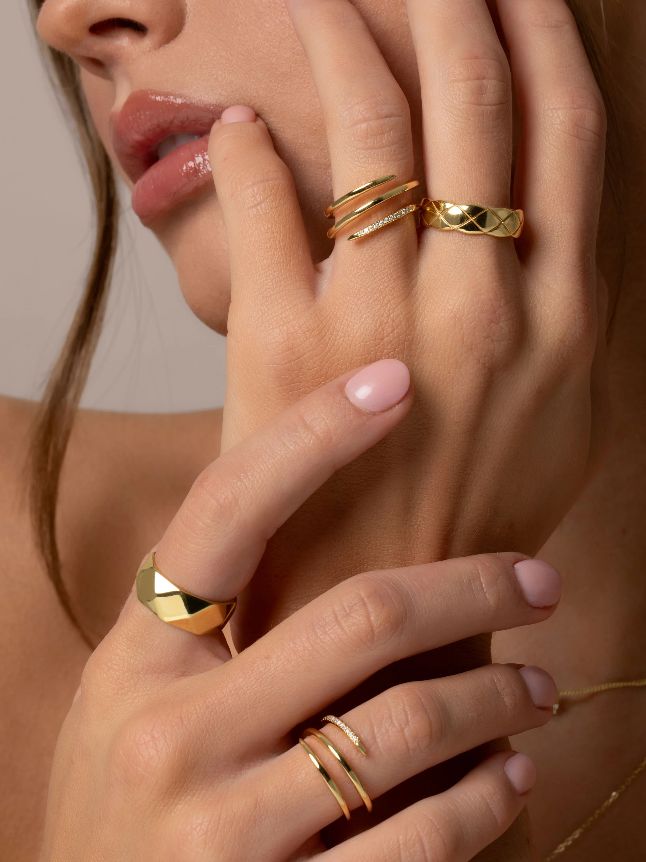 Vermeil Minimal Glam Spiral Ring - Image 4