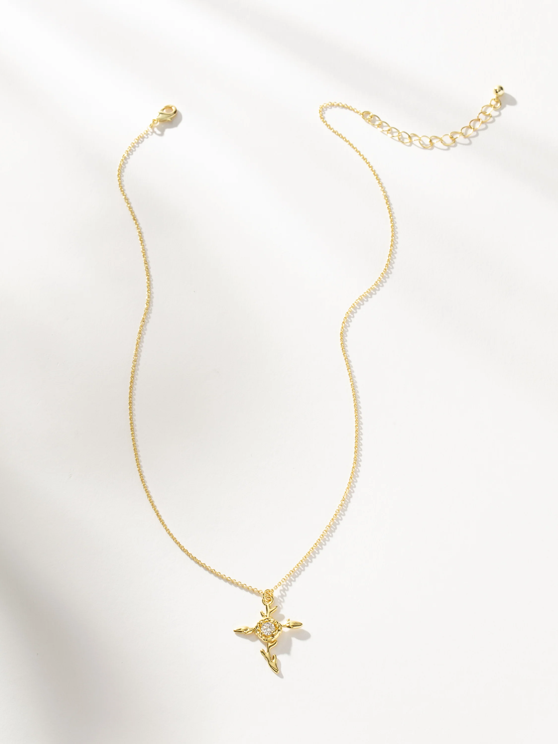 Rose Cross Pendant Necklace - Image 3