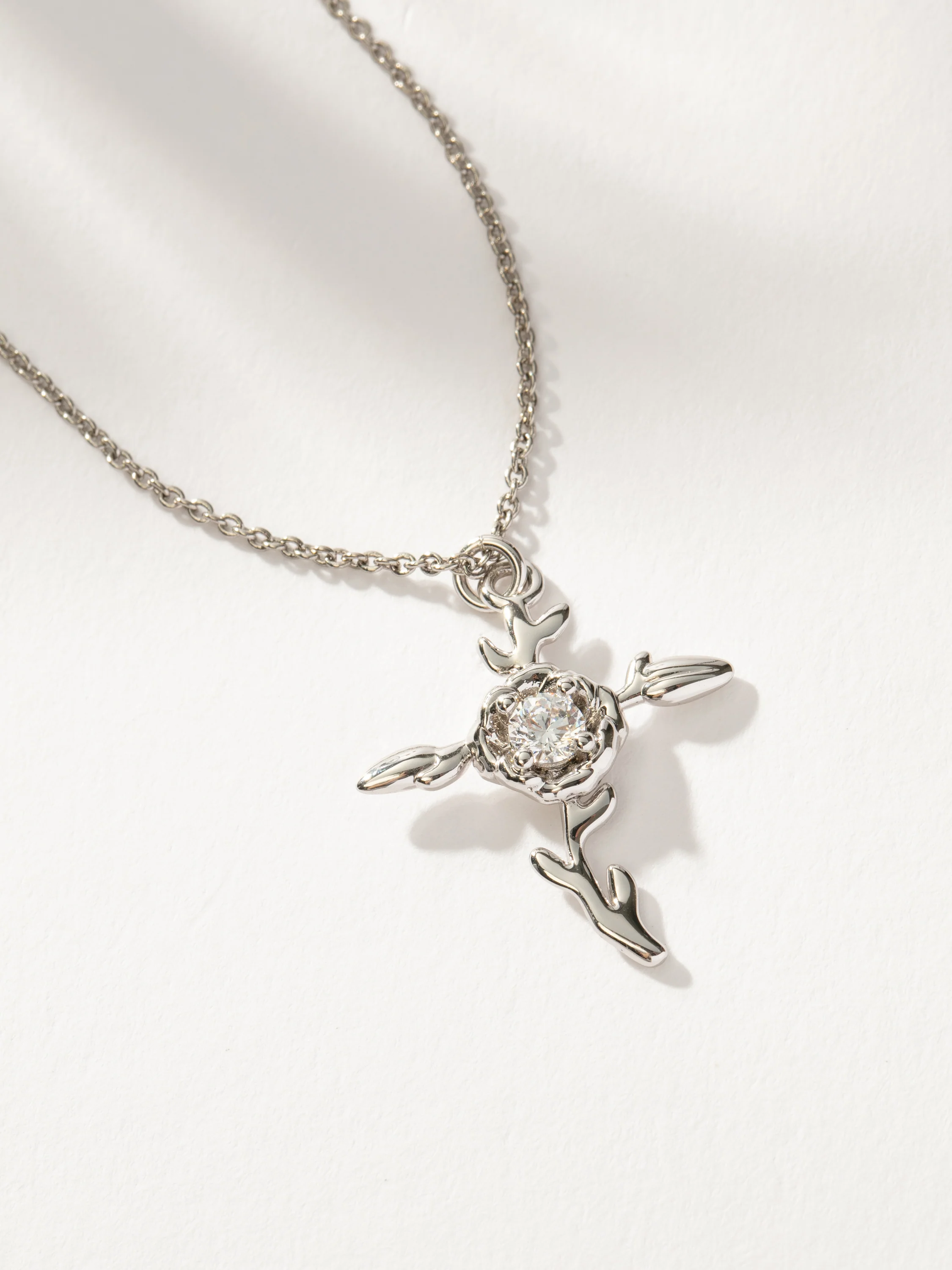 Rose Cross Pendant Necklace - Image 5