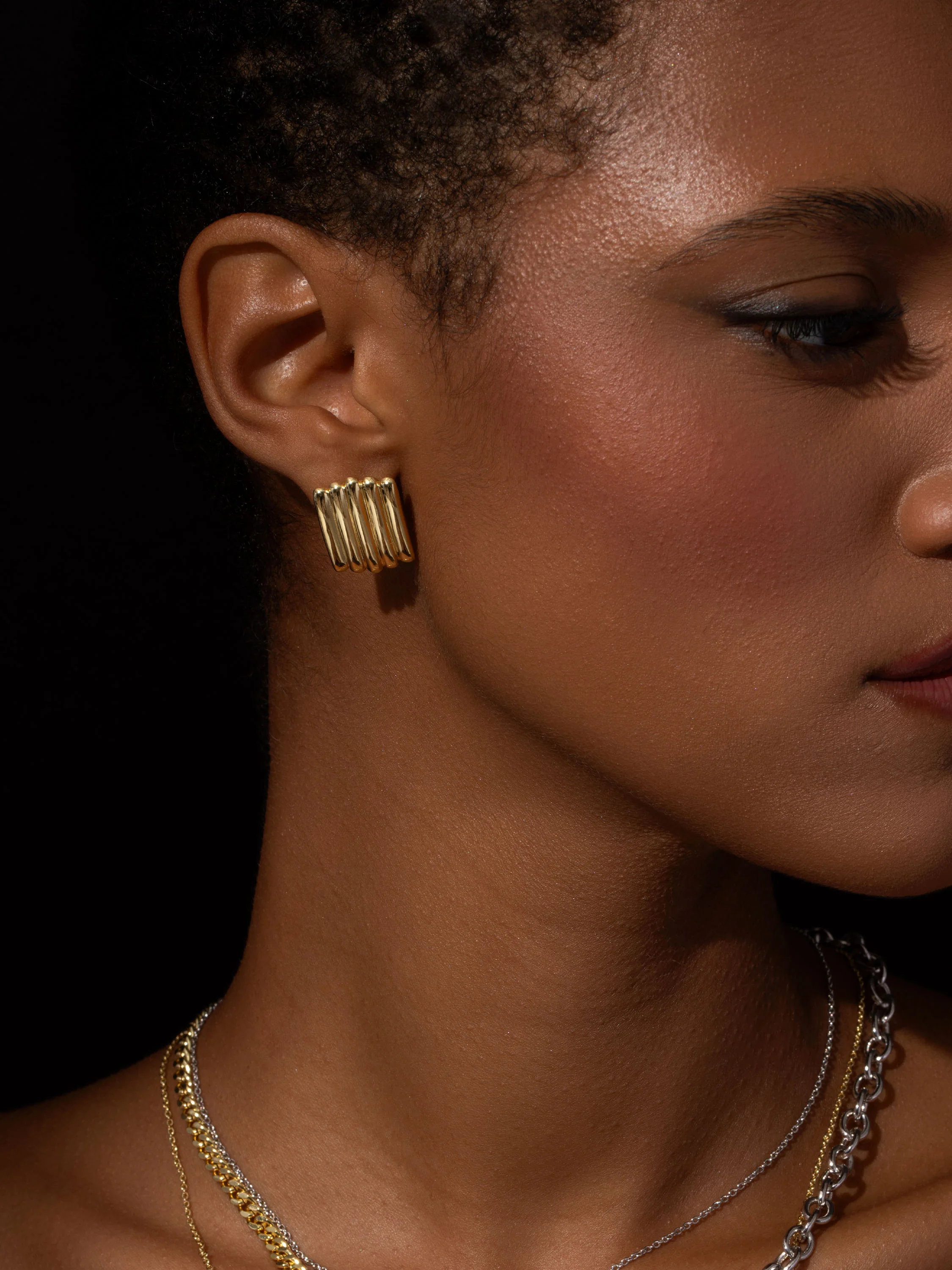 Tough Ribbed Statement Earrings - Image 5